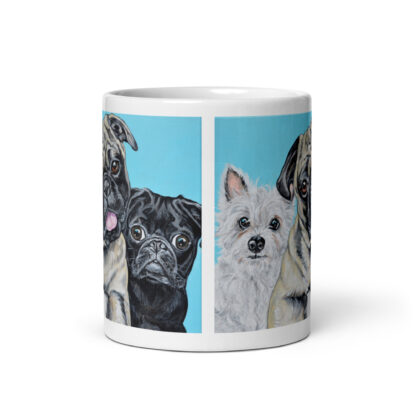 Quinn, Lincoln, and Boomer White Glossy Mug - Image 4