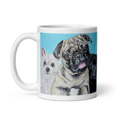 Quinn, Lincoln, and Boomer White Glossy Mug - Image 3