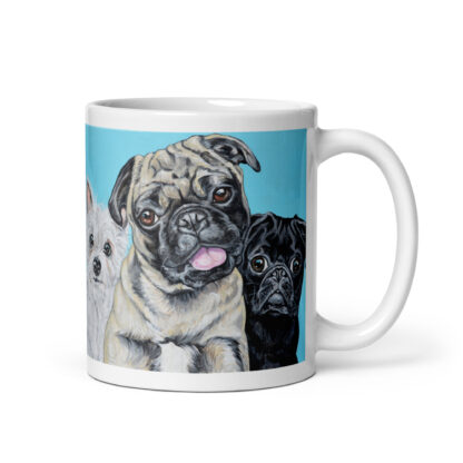 Quinn, Lincoln, and Boomer White Glossy Mug - Image 2