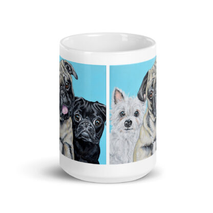 Quinn, Lincoln, and Boomer White Glossy Mug - Image 7