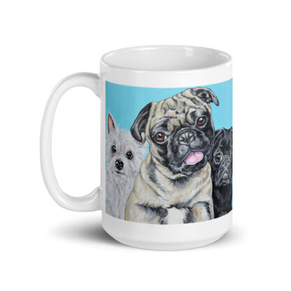 Quinn, Lincoln, and Boomer White Glossy Mug - Image 6