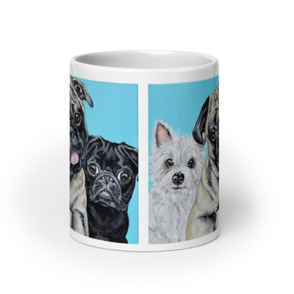 Quinn, Lincoln, and Boomer White Glossy Mug - Image 9