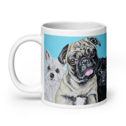 Quinn, Lincoln, and Boomer White Glossy Mug - Image 8