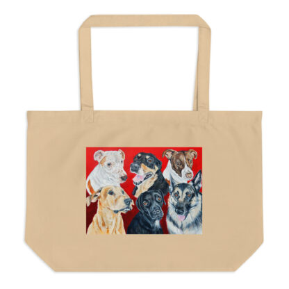 Gracie, Molly, Bella, Clip, Jazzy, and Princess Large Tote Bag