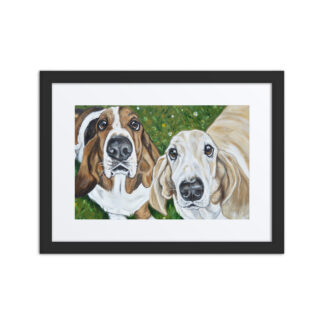 Framed (Black, White, and Oak) Mat Prints